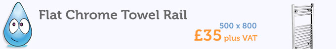 Flat Chrome Towel Rail - 500 x 800 - £35 plus VAT