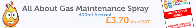 All About Gas Maintenance Spray - £3.70 plus VAT